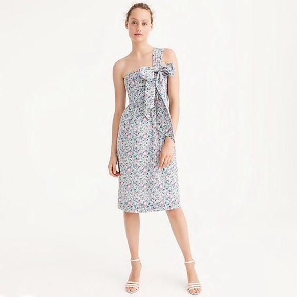 J Crew One-shoulder tie dress in Liberty floral - Picture 1 of 10